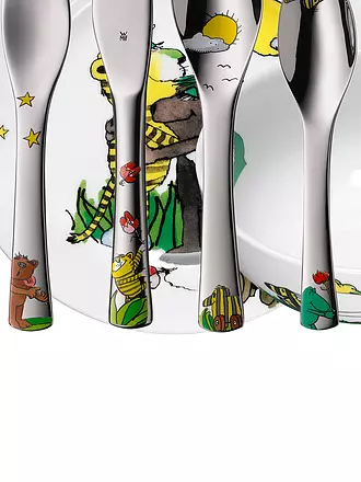 WMF | Set de vaisselle pour enfants JANOSCH 6 pièces Cromargan / Multicolore | 